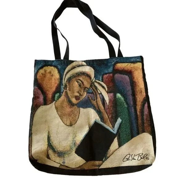 Tapestry artistic painting tote bag - Picture 1 of 5